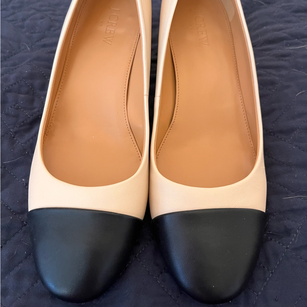 J Crew two toned leather pumps